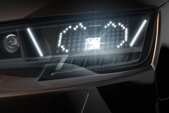 Audi マトリクス顔文字LEDヘッドライトを発表